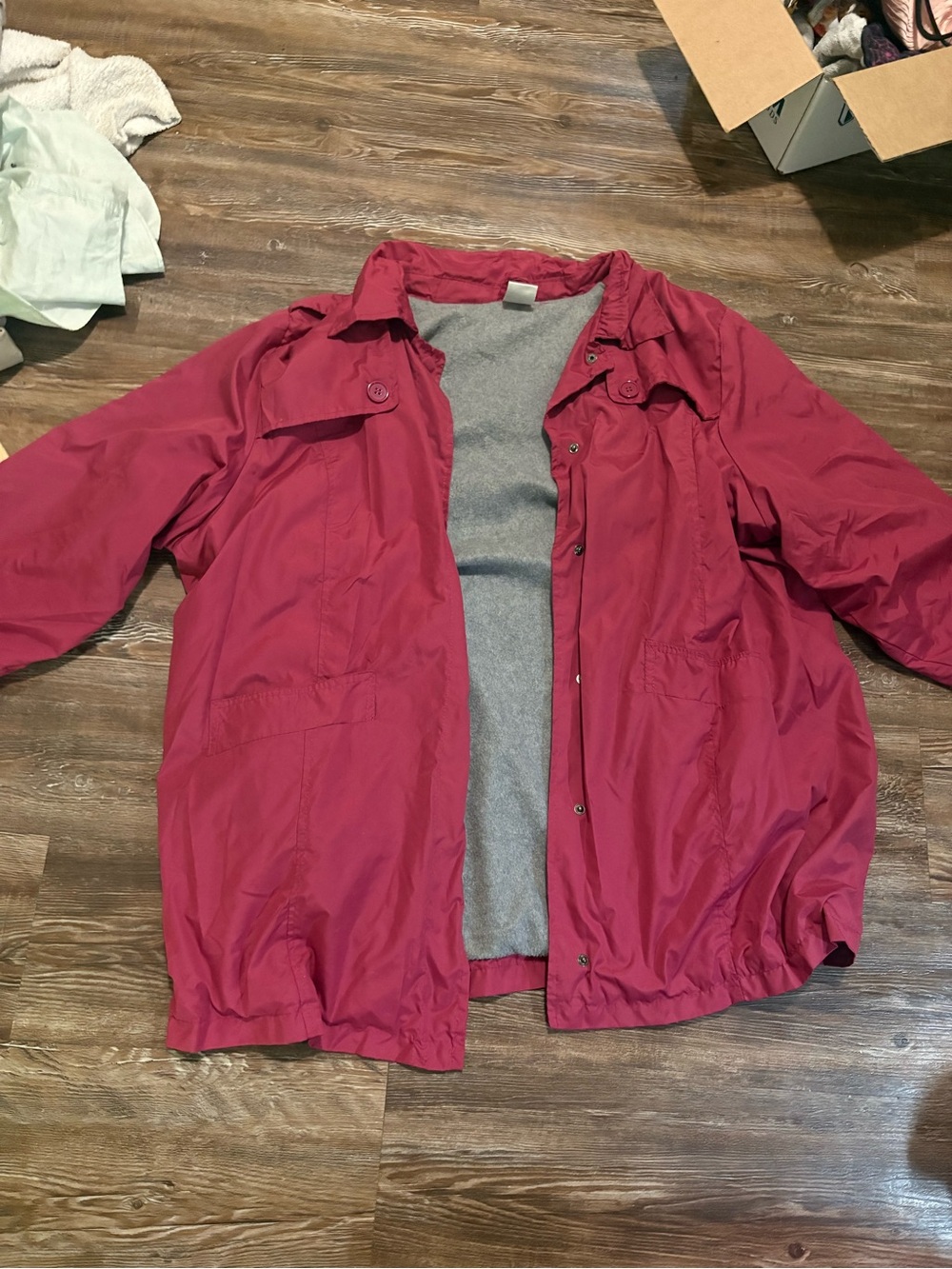 Source Unknown Berry Pink Utility Jacket with Grey Lining